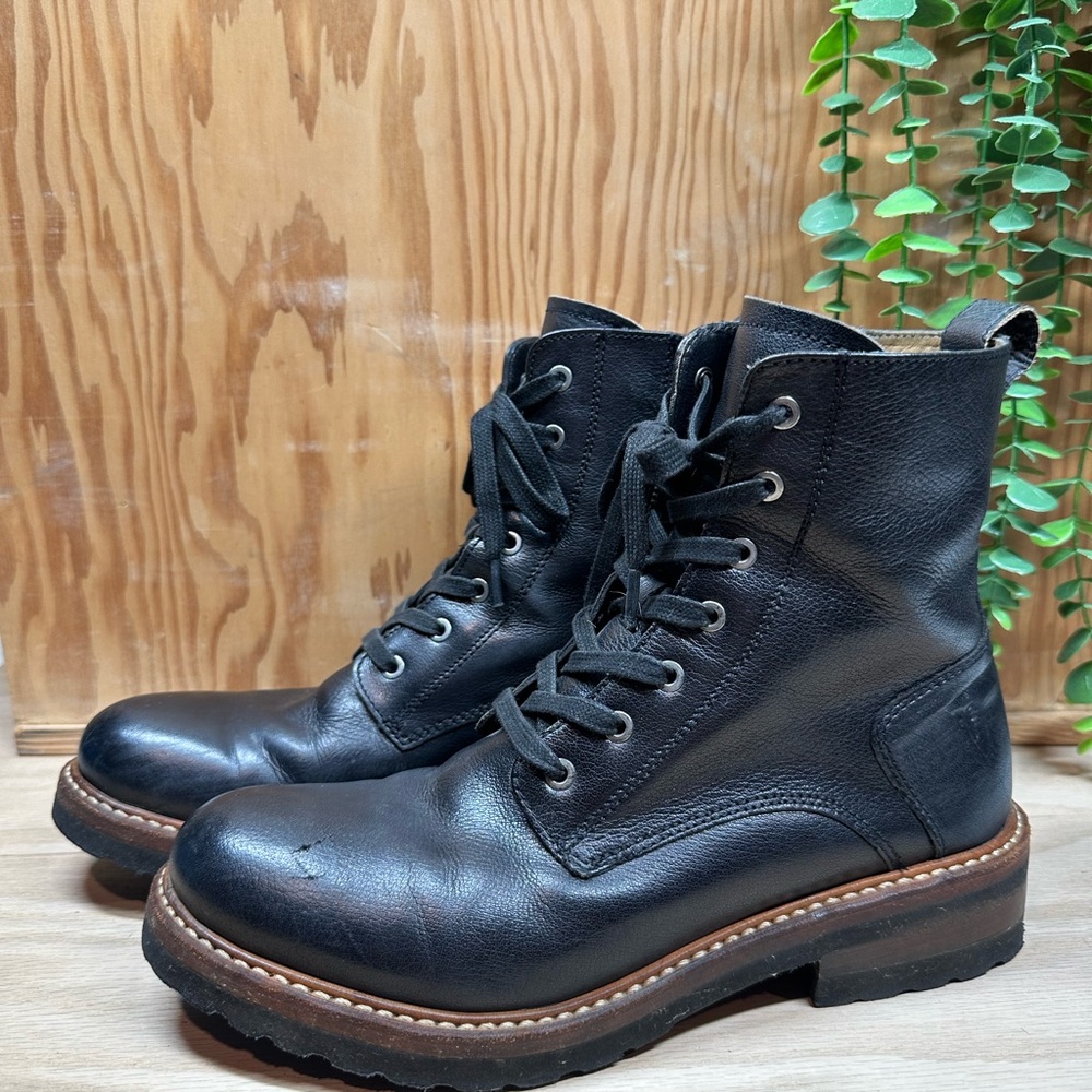 Frye Ella moto lace up boots